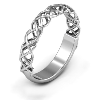Silver Woven in Love Ring - Custom Jewellery By All Uniqueness