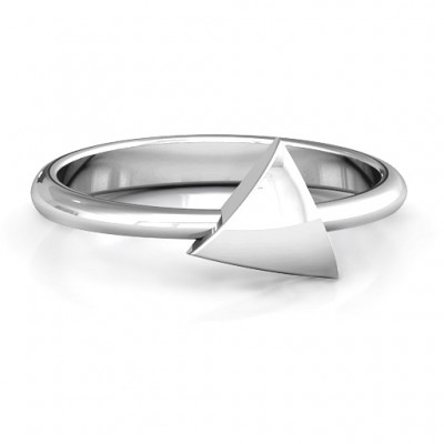 Triangle Pebble Geometric Ring - Custom Jewellery By All Uniqueness
