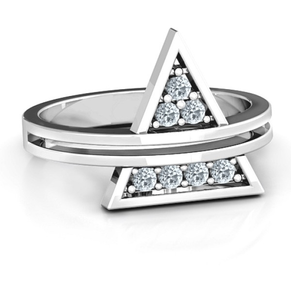 Triangle of Glam Geometric Ring - Custom Jewellery By All Uniqueness