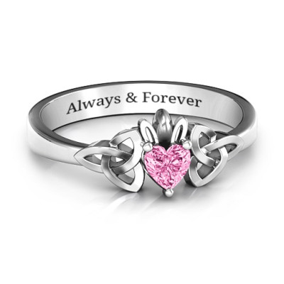 Trinity Knot Heart Crown Ring - Custom Jewellery By All Uniqueness