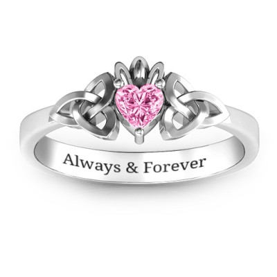 Trinity Knot Heart Crown Ring - Custom Jewellery By All Uniqueness