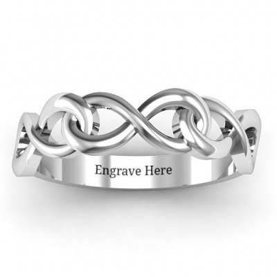 Triple Entwined Infinity Ring - Custom Jewellery By All Uniqueness