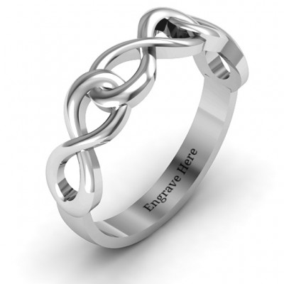 Triple Entwined Infinity Ring - Custom Jewellery By All Uniqueness