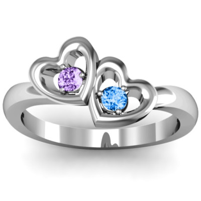 Twin Hearts Ring - Custom Jewellery By All Uniqueness
