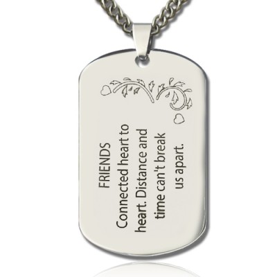Best Friends Dog Tag Name Necklace - Custom Jewellery By All Uniqueness