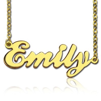 Cursive Nameplate Necklace Gold Plated - Custom Jewellery By All Uniqueness