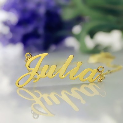 Gold Julia Style Name Necklace - Custom Jewellery By All Uniqueness