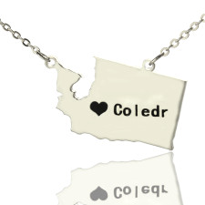 Your Washington Story: Handcrafted Silver Map Necklace Magic
