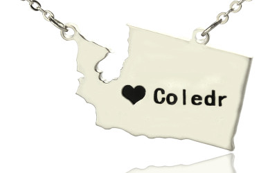 Your Washington Story: Handcrafted Silver Map Necklace Magic