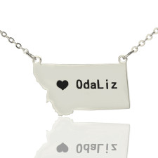 Custom Montana State Necklace | Personalized Silver Jewelry & Craftsmanship
