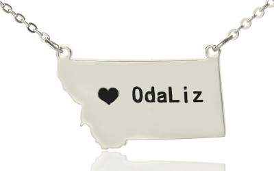 Custom Montana State Necklace | Personalized Silver Jewelry & Craftsmanship