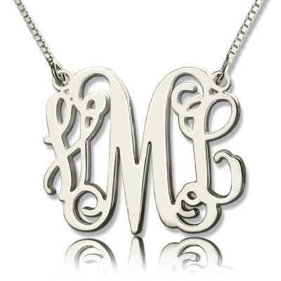 Monogram Initial Necklace Silver - Custom Jewellery By All Uniqueness