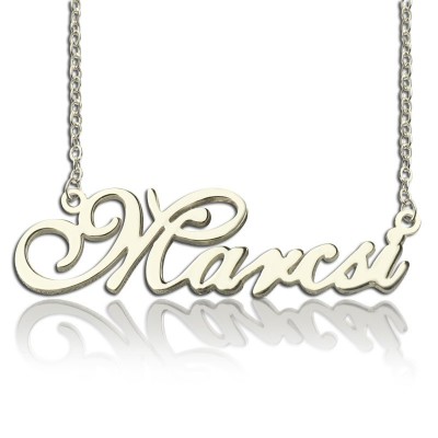 Nameplate Necklace Silver - Custom Jewellery By All Uniqueness
