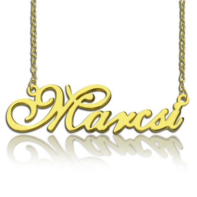 Nameplate Necklace Gold Plated - Custom Jewellery By All Uniqueness