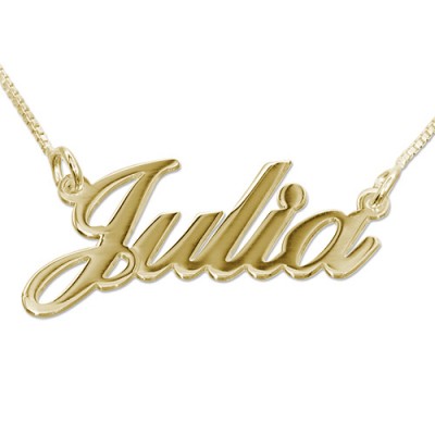 Gold Double Thickness Classic Name Necklace - Custom Jewellery By All Uniqueness