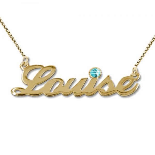 Gold-Plated Swarovski Crystal Name Necklace - Custom Jewellery By All Uniqueness