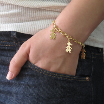 Gold Plated Silver Engraved Kids Bracelet - Custom Jewellery By All Uniqueness
