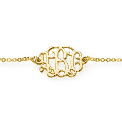 Gold Plated Silver Monogram Bracelet/Anklet - Custom Jewellery By All Uniqueness
