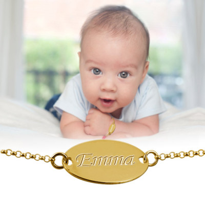 Gold or Silver Baby Bracelet/Anklet - Custom Jewellery By All Uniqueness