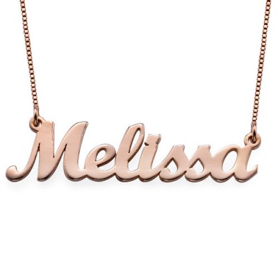 Rose Gold Plated Script Name Necklace - Custom Jewellery By All Uniqueness