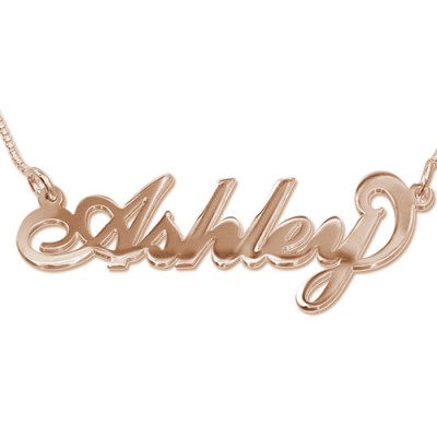 Rose Gold Plated Silver Name Necklace - Custom Jewellery By All Uniqueness