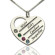 Personalized Mothers Heart Birthstone Necklace | All Uniqueness