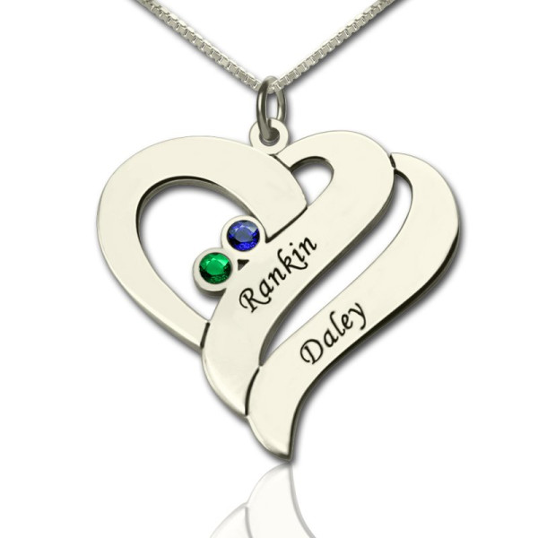 Two Hearts Forever One Necklace Silver - Custom Jewellery By All Uniqueness