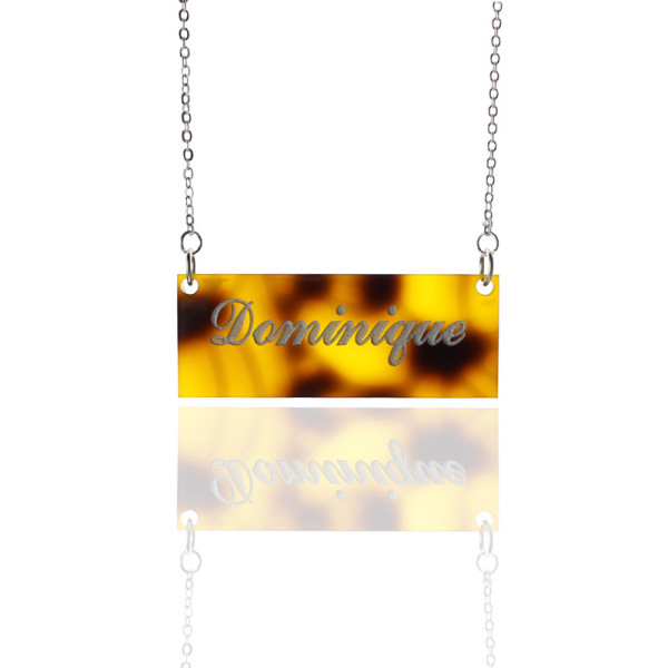 Acrylic Bar Carrie Name Necklace - Custom Jewellery By All Uniqueness
