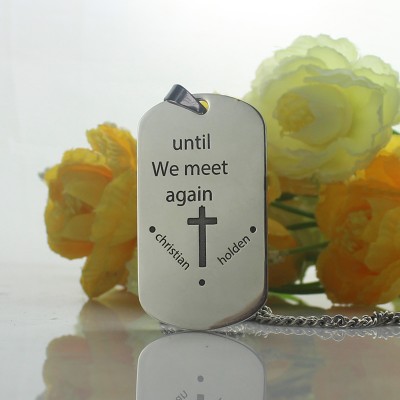 Remembrance Dog Tag Name Necklace - Custom Jewellery By All Uniqueness