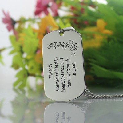 Best Friends Dog Tag Name Necklace - Custom Jewellery By All Uniqueness