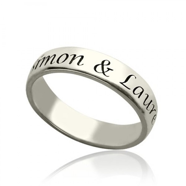 Promise Name Ring Silver - Custom Jewellery By All Uniqueness