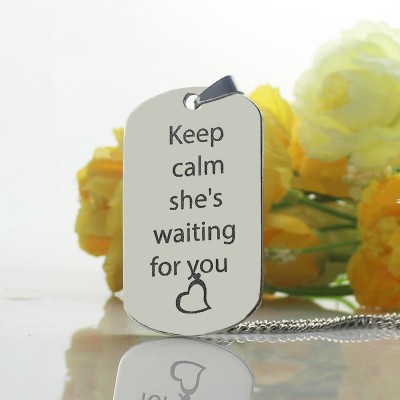 Cute His and Hers Dog Tag Necklaces Silver - Custom Jewellery By All Uniqueness