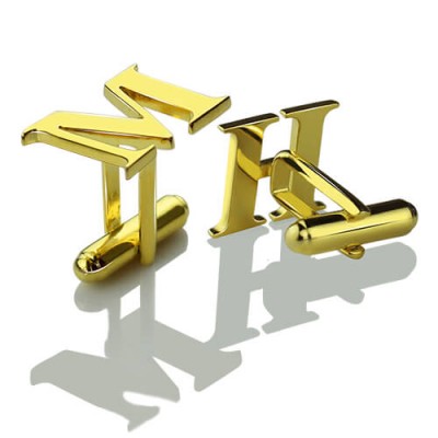 Best Initial Cufflinks Gold Plated - Custom Jewellery By All Uniqueness