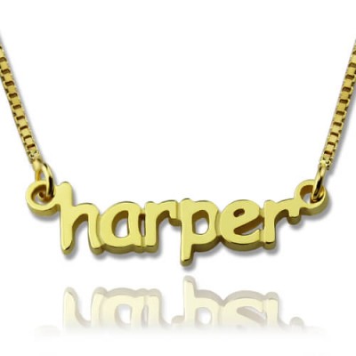 Mini Name Necklace Gold Plated - Custom Jewellery By All Uniqueness