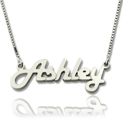 Silver Retro Name Necklace - Custom Jewellery By All Uniqueness