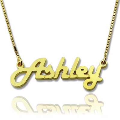 Retro Stylish Name Necklace Gold Plated - Custom Jewellery By All Uniqueness