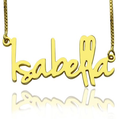 Small Name Necklace For Women in Gold Plated - Custom Jewellery By All Uniqueness