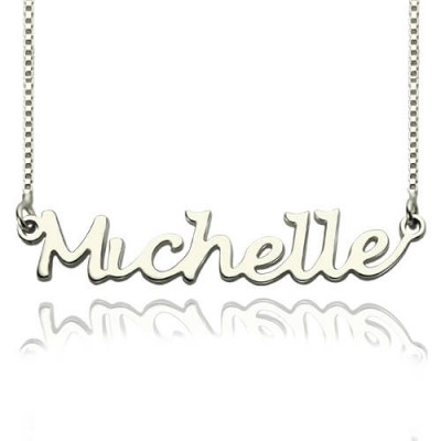 Handwriting Name Necklace Silver - Custom Jewellery By All Uniqueness