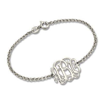 Silver Monogram Bracelet - Custom Jewellery By All Uniqueness