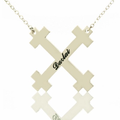 Silver Julian Cross Name Necklaces Troubadour Cross Jewellery - Custom Jewellery By All Uniqueness