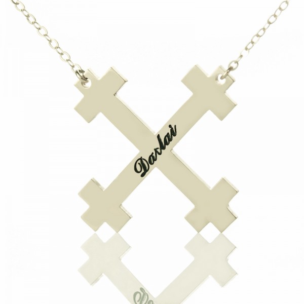 Silver Julian Cross Name Necklaces Troubadour Cross Jewellery - Custom Jewellery By All Uniqueness