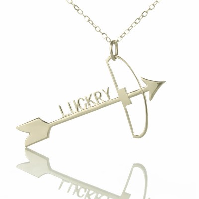 Silver Arrow Cross Name Necklaces Pendant Necklace - Custom Jewellery By All Uniqueness