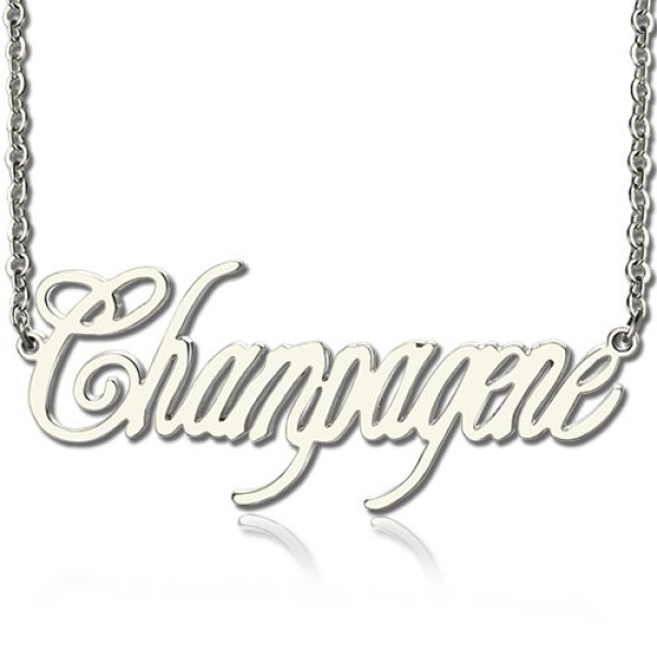 Unique Name Necklace Silver - Custom Jewellery By All Uniqueness