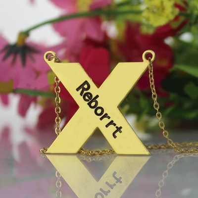 Gold Plated Silver St. Andrew Name Cross Necklace - Custom Jewellery By All Uniqueness