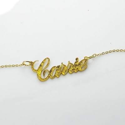 Custom Carrie Glitter Acrylic Name Necklace - Custom Jewellery By All Uniqueness
