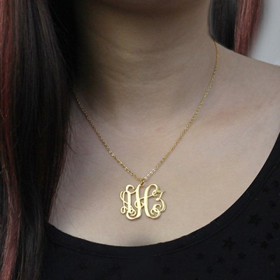 Gold Taylor Swift Style Monogram Necklace - Custom Jewellery By All Uniqueness