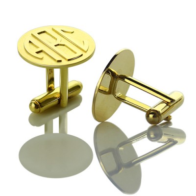 Cool Mens Cufflinks with Monogram Initial Gold Plated - Custom Jewellery By All Uniqueness