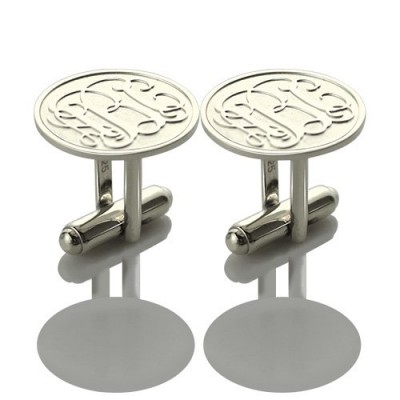 Engraved Cufflinks with Monogram Silver - Custom Jewellery By All Uniqueness