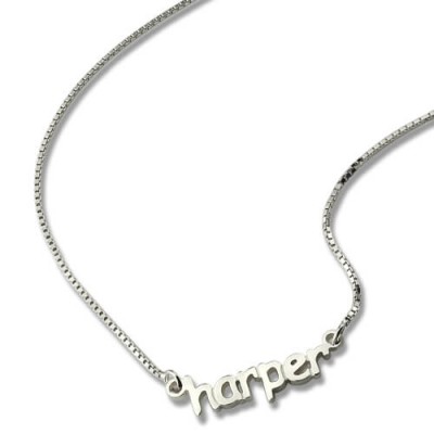 Mini Name Letter Necklace Silver - Custom Jewellery By All Uniqueness