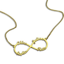 Forever & Always: Your Custom Gold Plated Infinity Necklace